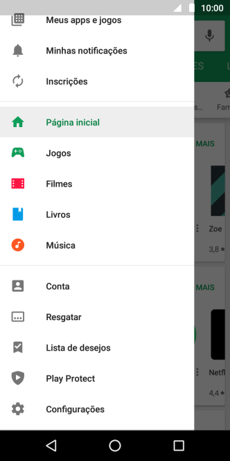 Pressione Configurações. Pressione Configurações.