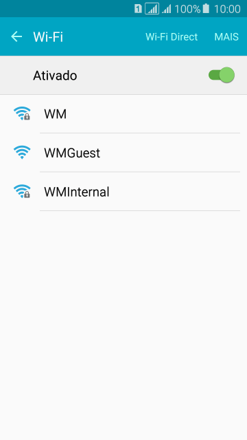 Pressione a rede Wi-Fi desejada. Pressione a rede Wi-Fi desejada.