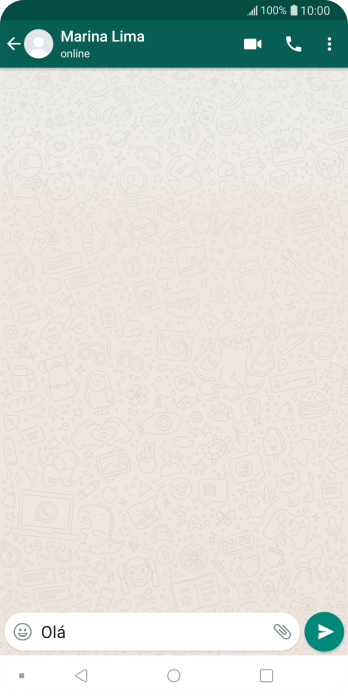 Pressione o ícone de enviar. Pressione o ícone de enviar.