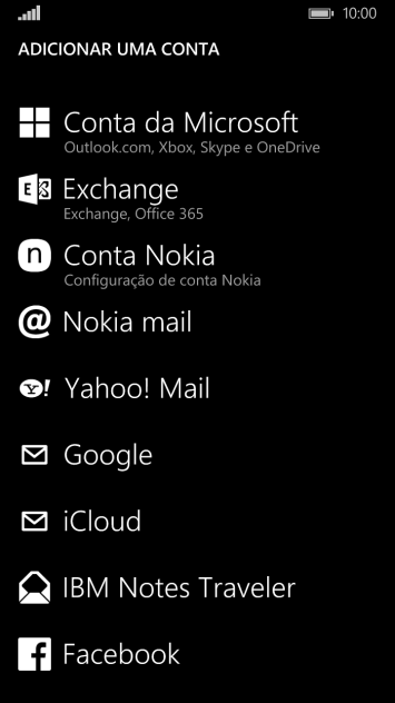 Pressione Conta da Microsoft. Pressione Conta da Microsoft.
