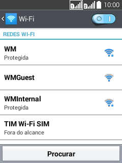 Pressione a rede Wi-Fi desejada. Pressione a rede Wi-Fi desejada.