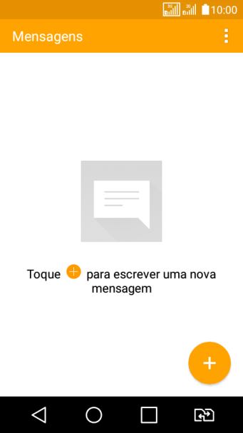 Pressione o ícone de nova mensagem. Pressione o ícone de nova mensagem.