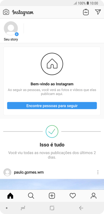 Pressione o ícone de busca. Pressione o ícone de busca.