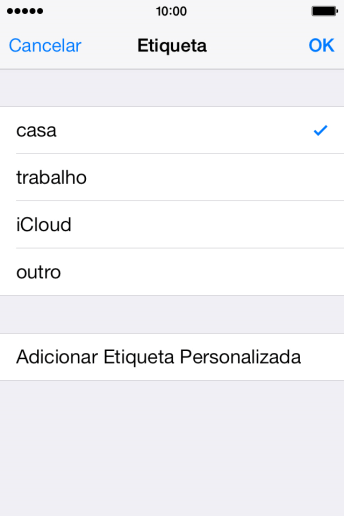 Pressione o tipo de e-mail desejado. Pressione o tipo de e-mail desejado.