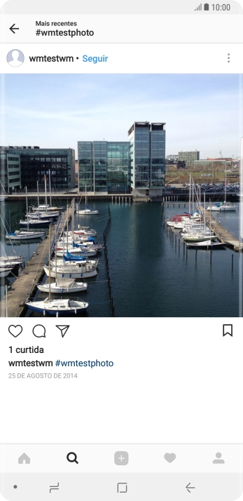 Pressione o ícone de novo post. Pressione o ícone de novo post.