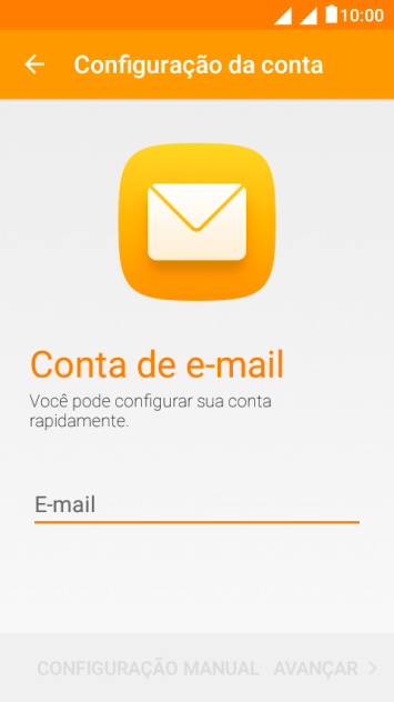 Pressione o campo de escrever, e digite o endereço de e-mail. Pressione o campo de escrever, e digite o endereço de e-mail.