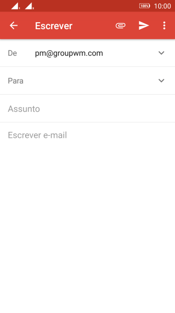 Pressione o campo de busca, e digite as primeiras letras do destinatário. Pressione o campo de busca, e digite as primeiras letras do destinatário.