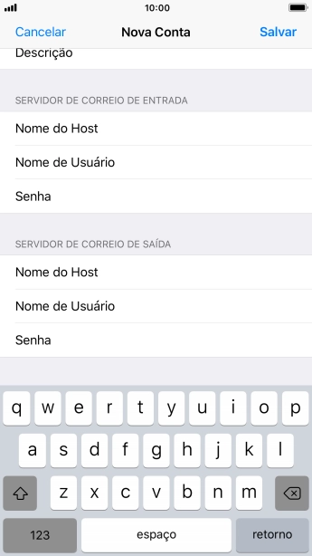 Pressione Salvar. Sua conta de e-mail agora está configurada. Se você quiser selecionar configurações adicionais de servidores de entrada e de saída, você deve seguir os seguintes passos. Pressione Salvar. Sua conta de e-mail agora está configurada. Se você quiser selecionar configurações adicionais de servidores de entrada e de saída, você deve seguir os seguintes passos.