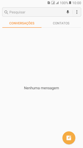 Pressione o ícone de nova mensagem. Pressione o ícone de nova mensagem.