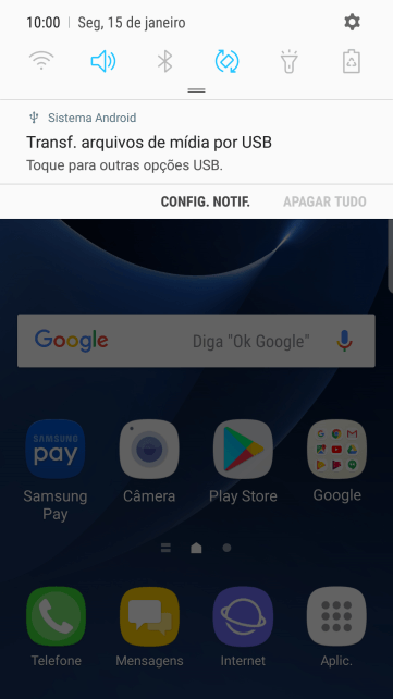Pressione Toque para outras opções USB.. Pressione Toque para outras opções USB..