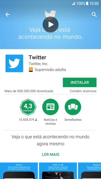 Pressione INSTALAR, e siga as indicações da tela para instalar o app. Pressione INSTALAR, e siga as indicações da tela para instalar o app.