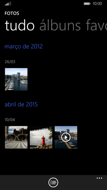 Pressione a foto ou o vídeo, e mantenha a pressão até que um menu pop up seja mostrado no visor Pressione a foto ou o vídeo, e mantenha a pressão até que um menu pop up seja mostrado no visor