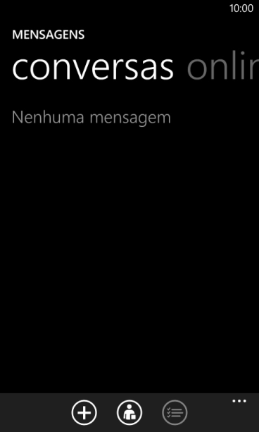Pressione o ícone de nova mensagem. Pressione o ícone de nova mensagem.