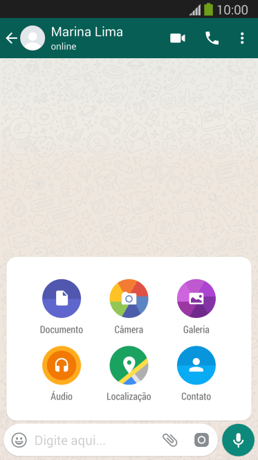 Pressione Galeria, e navegue até a pasta desejada. Pressione Galeria, e navegue até a pasta desejada.