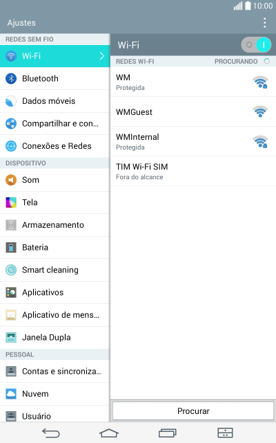 Pressione a rede Wi-Fi desejada. Pressione a rede Wi-Fi desejada.
