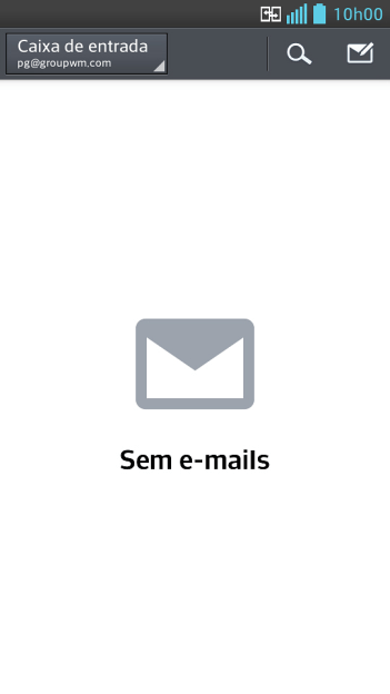 Pressione o ícone de novo e-mail Pressione o ícone de novo e-mail