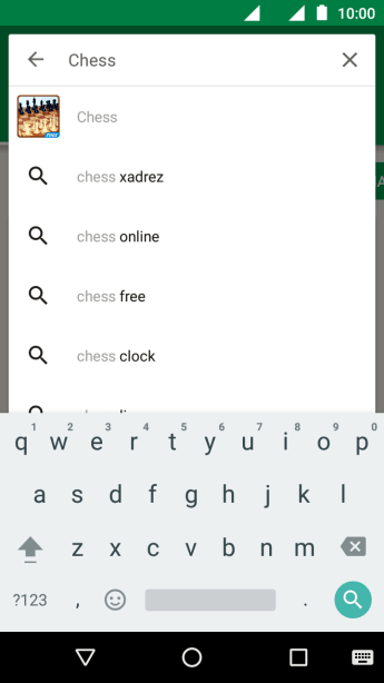Insira o nome ou assunto do app desejado, e pressione o ícone de busca. Insira o nome ou assunto do app desejado, e pressione o ícone de busca.