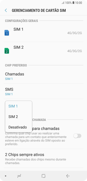 Pressione a configuração desejada. Pressione a configuração desejada.