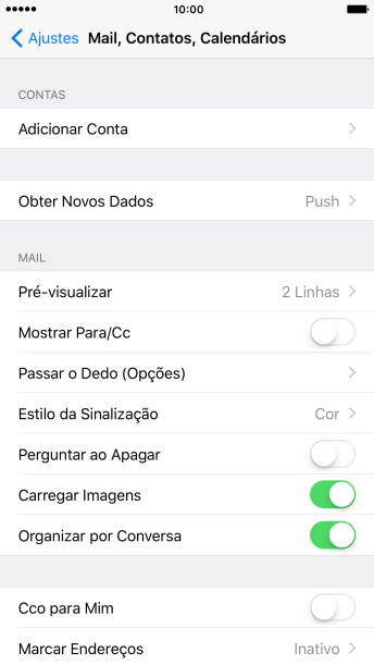 Pressione Adicionar Conta. Pressione Adicionar Conta.