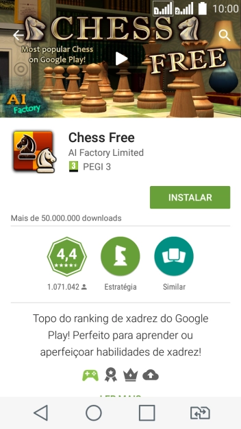 Pressione INSTALAR, e siga as indicações da tela para instalar o app. Pressione INSTALAR, e siga as indicações da tela para instalar o app.