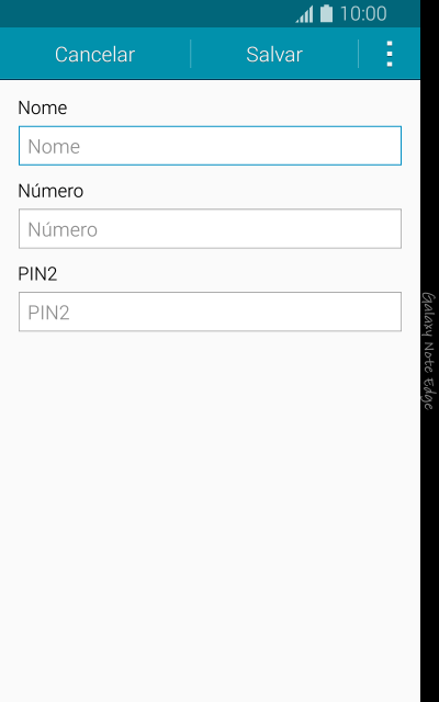 Pressione Nome, e digite o nome desejado. Pressione Nome, e digite o nome desejado.