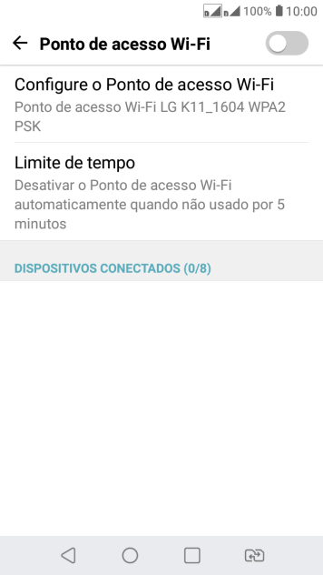 Pressione Configure o Ponto de acesso Wi-Fi. Pressione Configure o Ponto de acesso Wi-Fi.