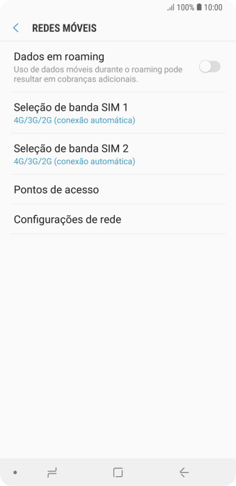 Pressione Configurações de rede. Pressione Configurações de rede.