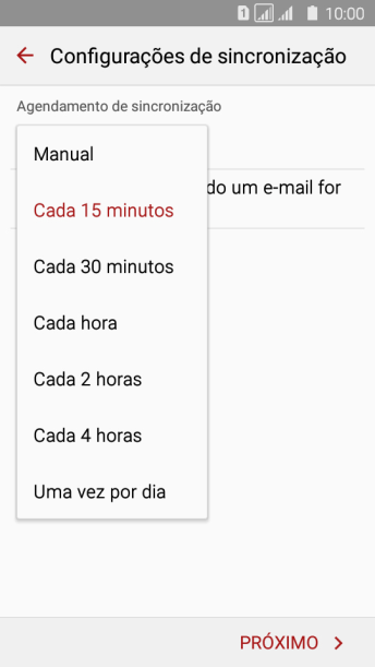 Pressione a configuração desejada. Pressione a configuração desejada.