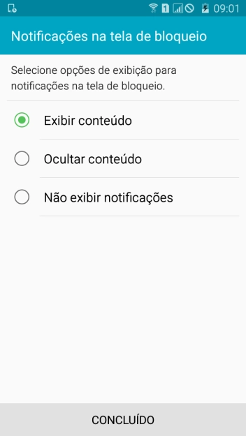 Pressione a configuração desejada. Pressione a configuração desejada.