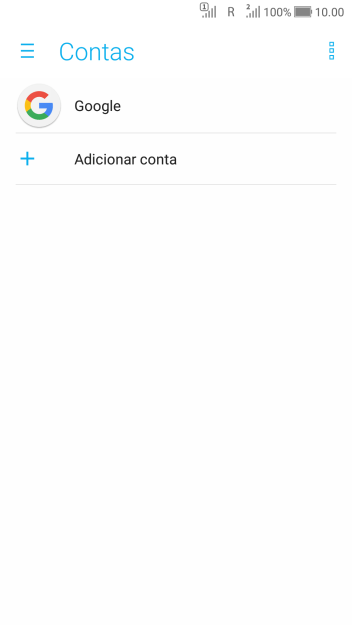Pressione Adicionar conta. Pressione Adicionar conta.