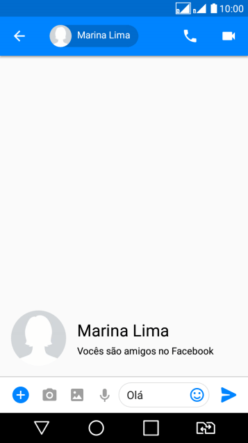 Escreva o texto desejado, e pressione o ícone de enviar. Escreva o texto desejado, e pressione o ícone de enviar.