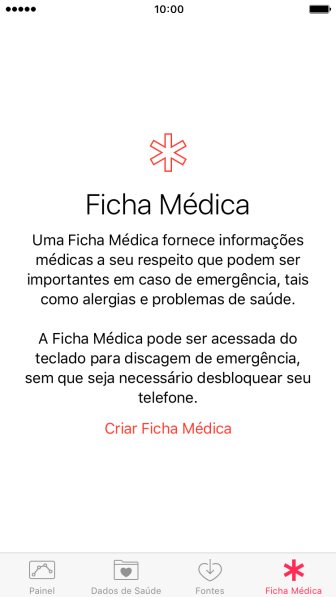 Pressione Criar Ficha Médica. Pressione Criar Ficha Médica.