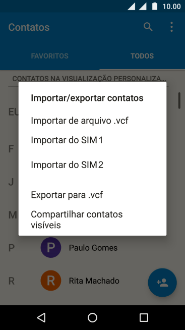 Pressione Importar do ‹SIM›. Pressione Importar do ‹SIM›.