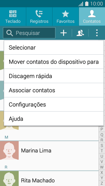 Pressione Configurações. Pressione Configurações.