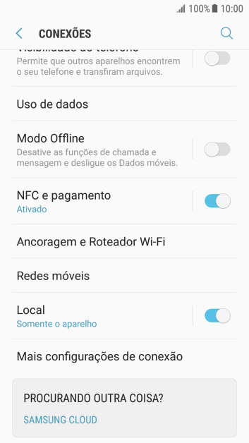 Pressione Redes móveis. Pressione Redes móveis.