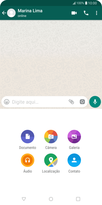 Pressione Galeria, e navegue até a pasta desejada. Pressione Galeria, e navegue até a pasta desejada.