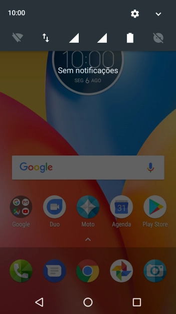 Pressione o ícone de configurações. Pressione o ícone de configurações.