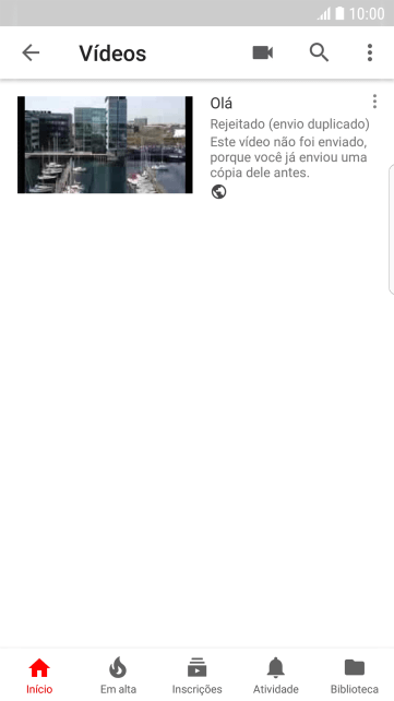 Pressione o ícone de busca. Pressione o ícone de busca.