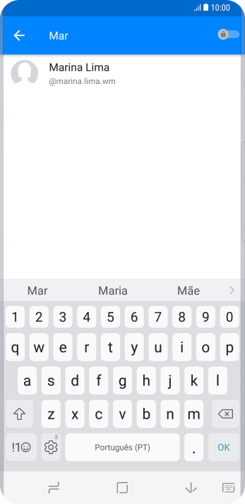 Pressione o contato desejado. Pressione o contato desejado.