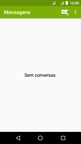 Pressione o ícone de nova mensagem. Pressione o ícone de nova mensagem.