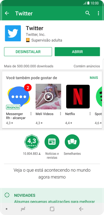Pressione a tecla de início para finalizar e voltar à tela inicial. Pressione a tecla de início para finalizar e voltar à tela inicial.