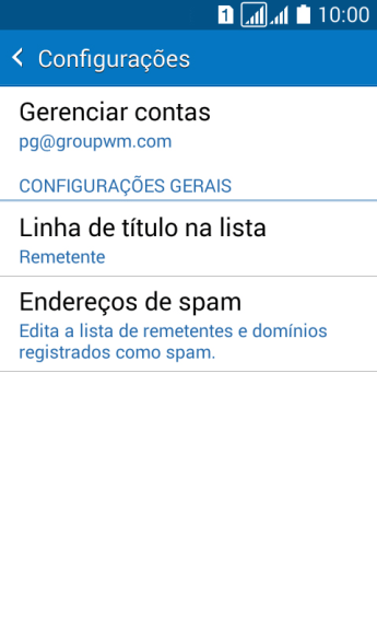 Pressione Gerenciar contas. Pressione Gerenciar contas.