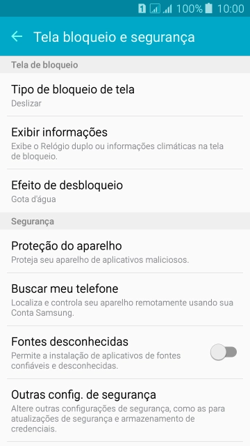 Pressione Outras config. de segurança. Pressione Outras config. de segurança.