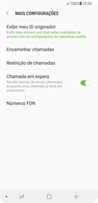 Pressione Encaminhar chamadas. Pressione Encaminhar chamadas.