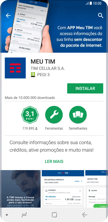 Pressione INSTALAR, e siga as indicações da tela para instalar o app. Pressione INSTALAR, e siga as indicações da tela para instalar o app.