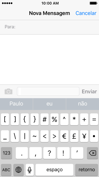 Pressione ABC para retornar ao teclado de letras. Pressione ABC para retornar ao teclado de letras.