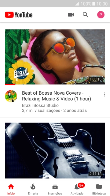 Pressione o ícone de fazer upload, e navegue até o vídeo desejado. Pressione o ícone de fazer upload, e navegue até o vídeo desejado.