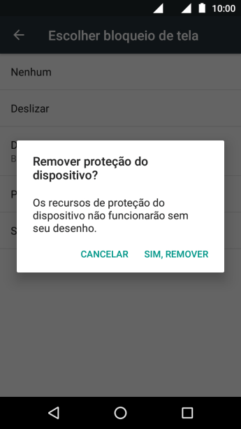 Pressione SIM, REMOVER. Pressione SIM, REMOVER.