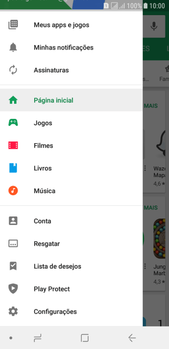 Pressione Configurações. Pressione Configurações.