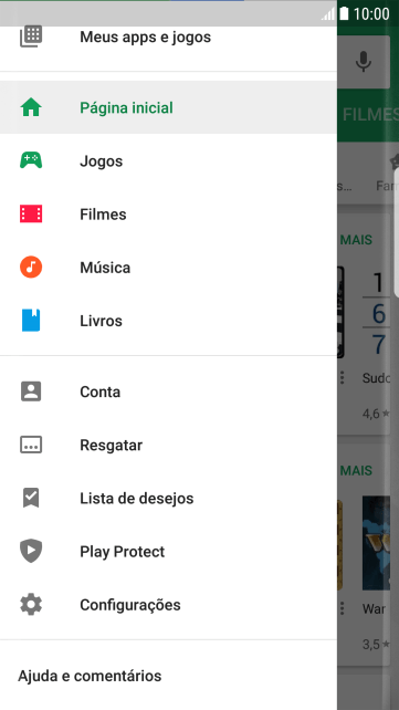 Pressione Configurações. Pressione Configurações.